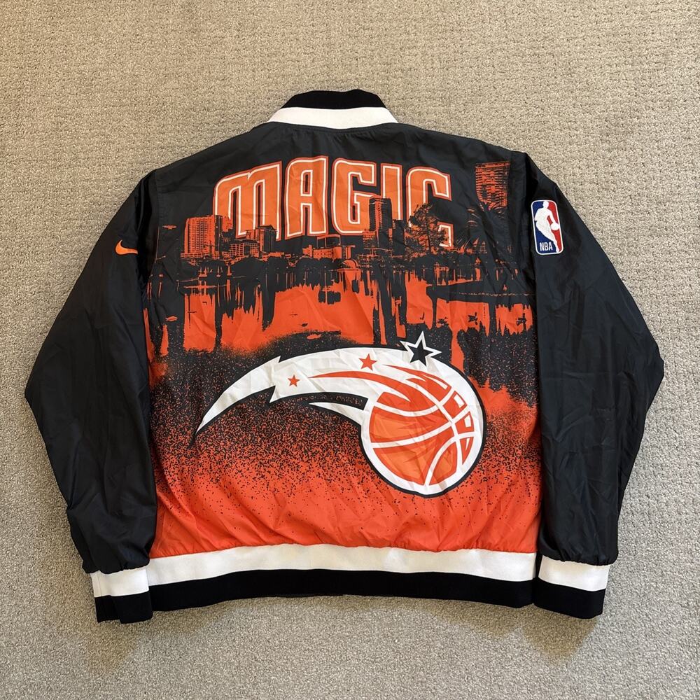 Orlando Magic Nike Courtside Snap Lined Jacket NBA Men Sz L City Edition